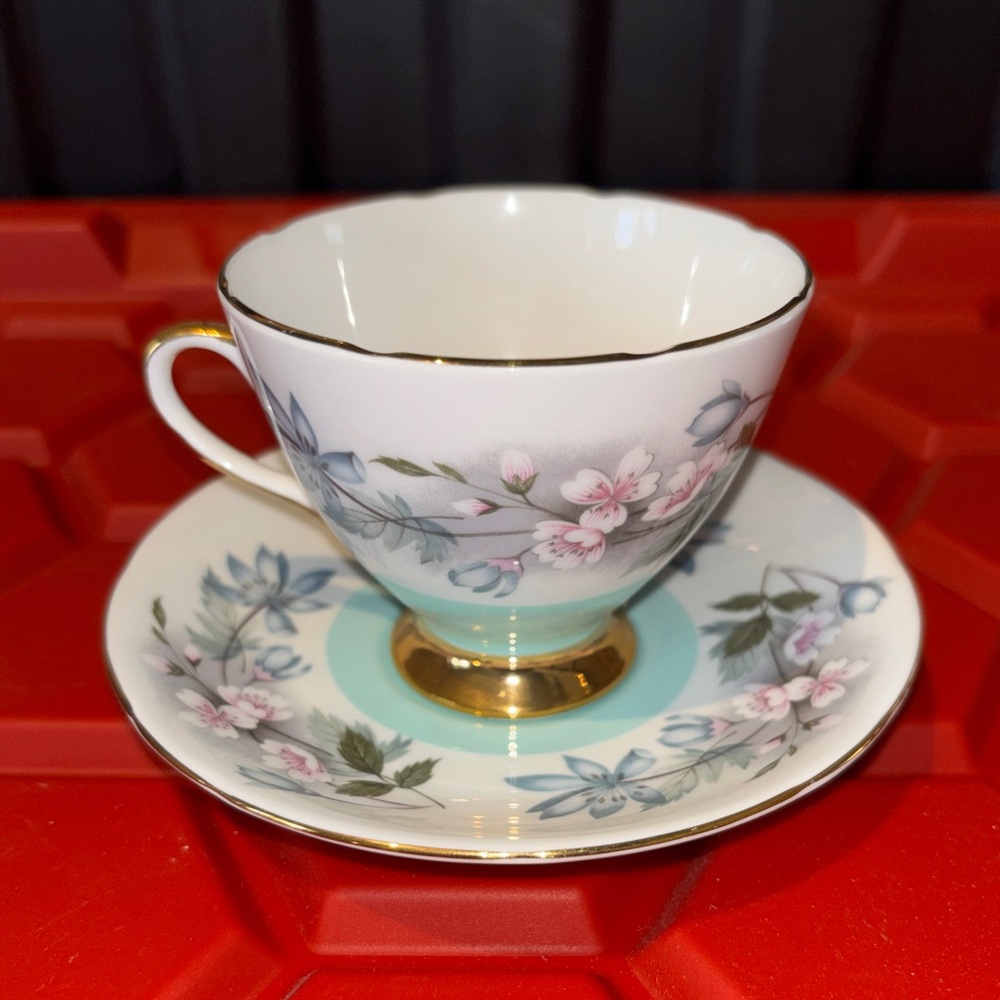 Vintage Gladstone “Drury Lane” Floral Teacup and Saucer  max